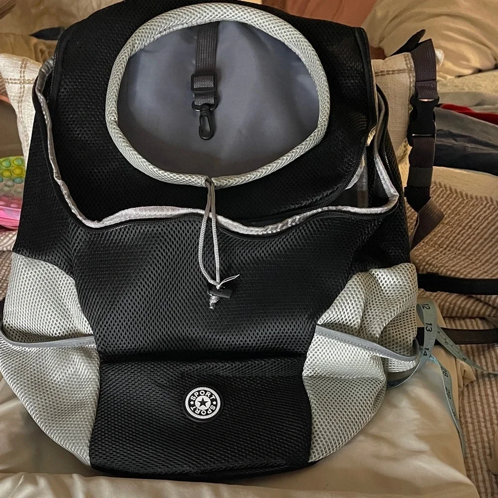 Animal Carrier Backpack Flat Bottom Breathe able mesh material Dog Cat Carrier